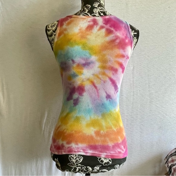 Women’s ribbed tie dye tank top - Picture 3 of 4